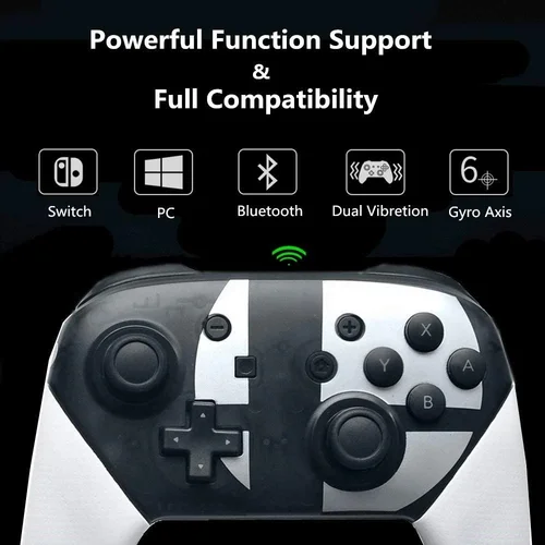 Imagen 2 del producto Controlador de mando inalámbrico Bluetooth función de activación Joystick mango giroscópico de 6 ejes vibración HD para consola de juegos de PC