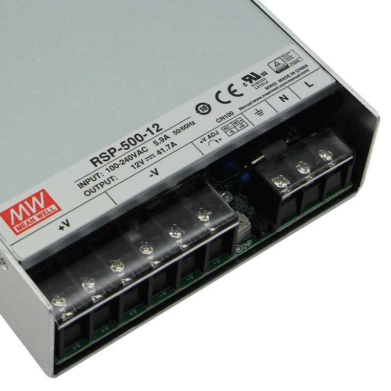 Controlador LED de fuente de alimentación Mean Well RSP-500-12