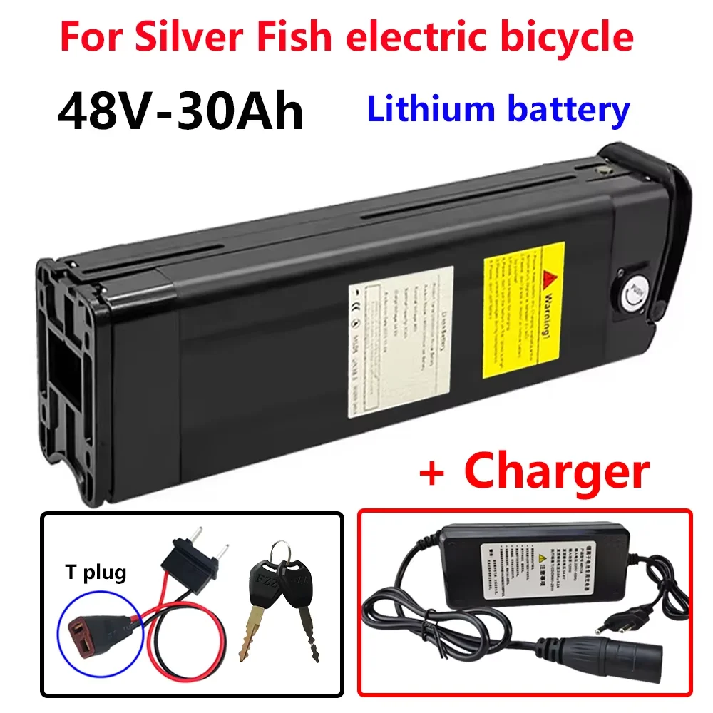 Higher Quality 48V 30AH/30000mAh Lithium Ion High Power, for Silver fish 250W 500W 750W 1000W 48V 30AH 18650 BatteryPack+charger
