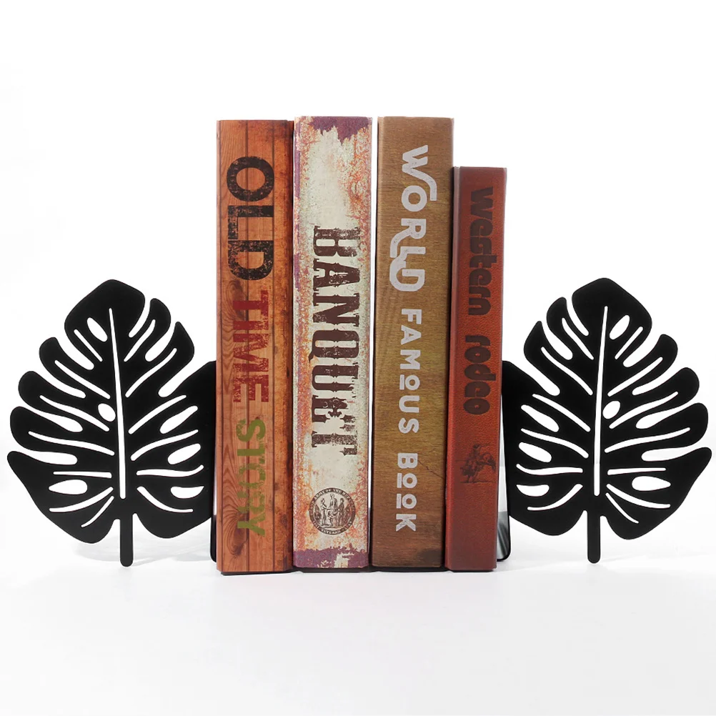 

Book Clip Block Retro Decor Non-skid Bookend Stopper Decorative Metal Bookshelf Baffle Stand Supply Student Support