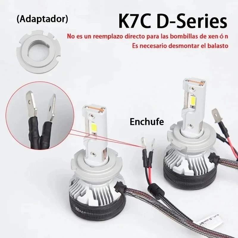 K7C 4300K H7 H4 H11 Led Lamp 3 Copper Tube Led Lights for Car H1  HB3 9005 HB4 9006 12V Led Headlight Bulb Car Accessories
