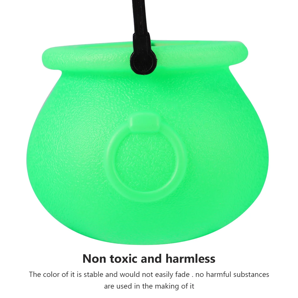 

Green Witch Halloween Bucket 10Pcs Candy Pail for Trick or Treating Party Game Props Cosplay Role Play Day Supplies