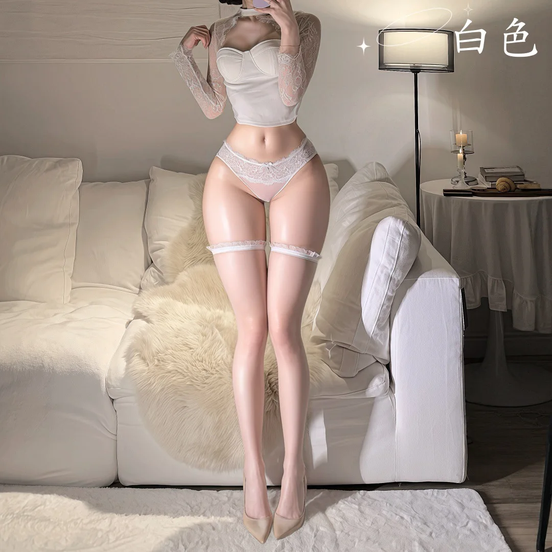 

Сексуальные чулки с рюшами по краям, милые и милые длинные чулки в сетку, женские носки выше колена 5108