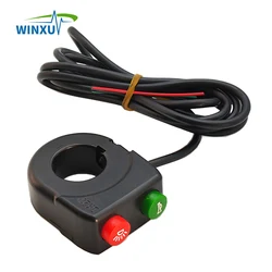 Electric Scooter Headlight Horn 2-in-1 Pushbutton Switch for Electric Bicycle Motorcycle E-bike