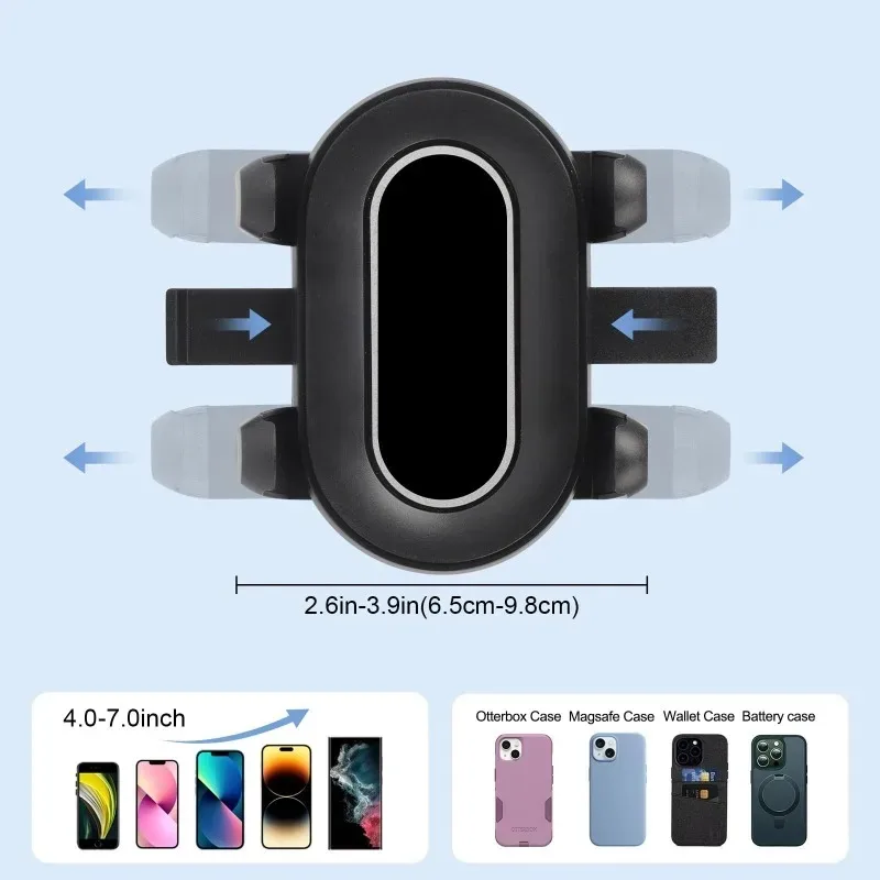 For 360 Degree Rotatable Auto Rearview Mirror Seat Hanging Clip Bracket Cell Phone Holder Multifunctional Car Phone Holder