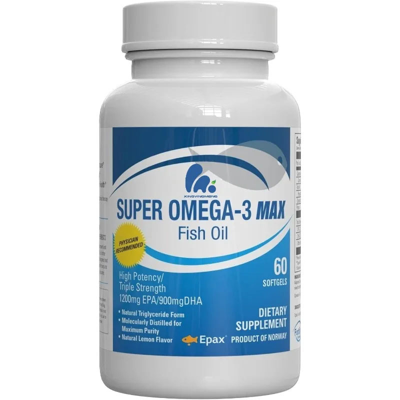 

Omega-3 fish oil contains 2400 milligrams of Omega-3 EPA and DHA | Lemon flavor 60 capsule