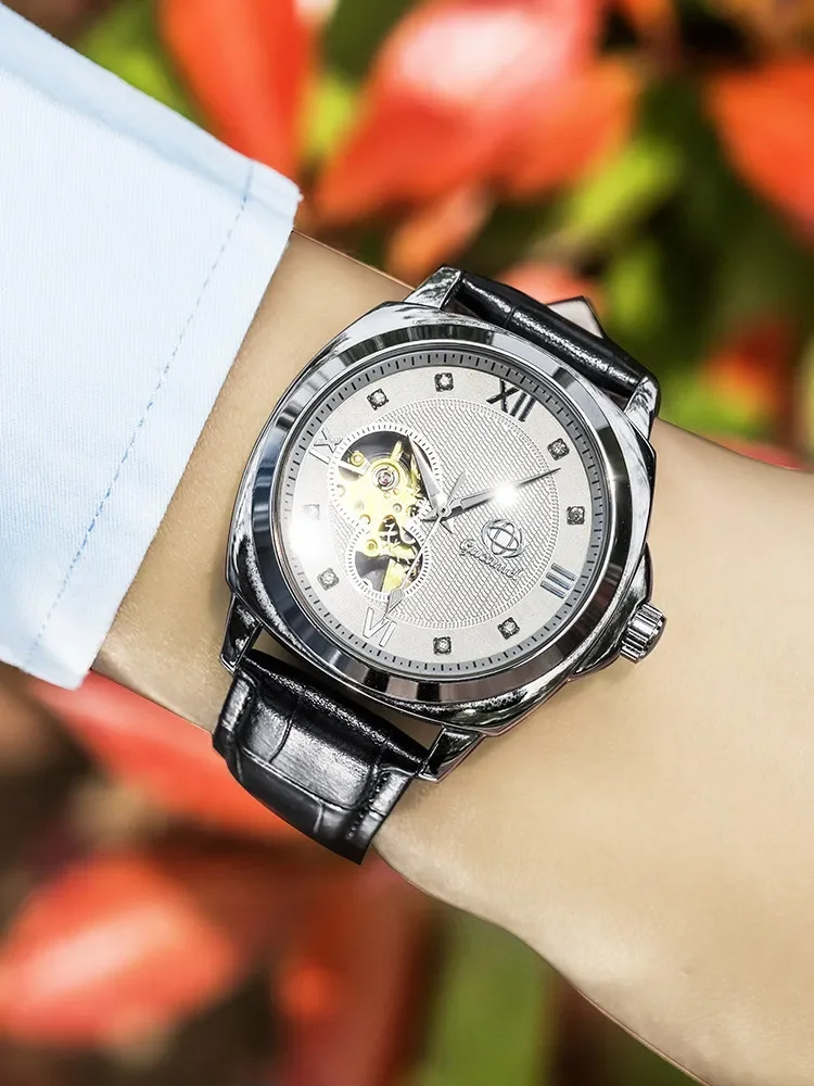new-genuine-vintage-pure-mechanical-watch-men's-fully-automatic-skeleton-waterproof-student-watch-true-tourbillon