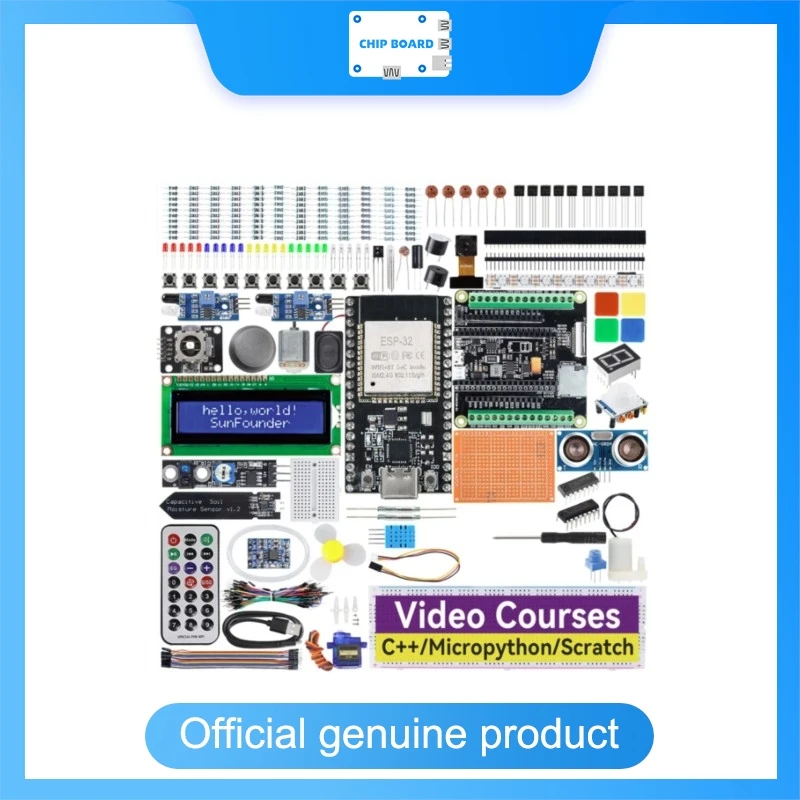 SunFounder ESP32 Ultimate Starter Kit with ESP32 Development Board for IoT Programming Electronics STEM Learning Projects
