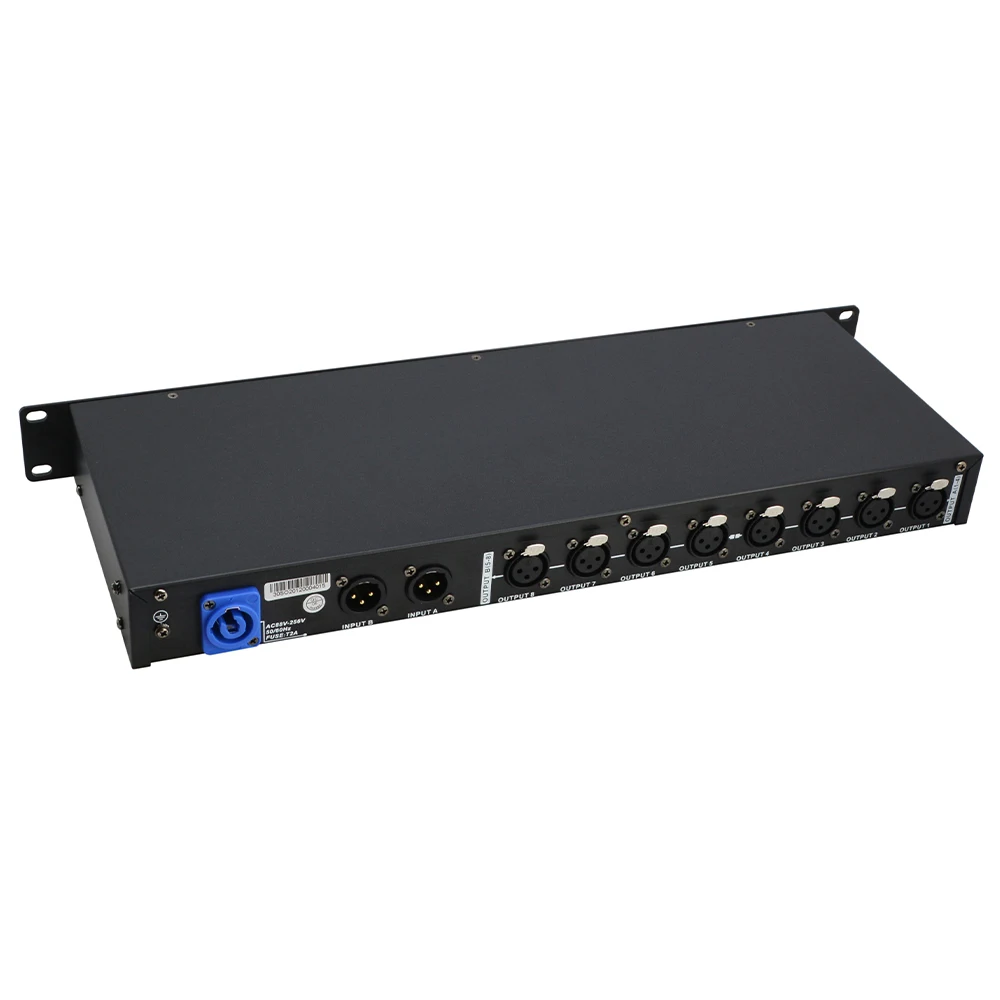 New Design 88-265V Input DMX Amplifier / Splitter / DMX Signal Repeater/ 8 Output Ports DMX512 Signal Distributor Fast Shipping