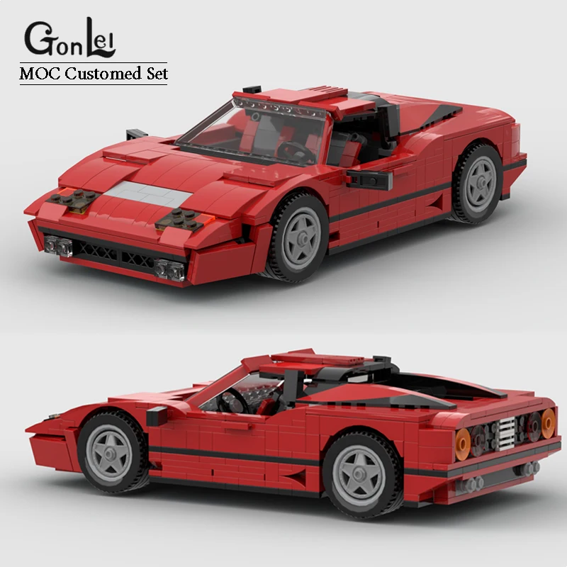 NEW Creative Ideas 1979 F Racer Series 512BB Sports Cars 512 BB Classic Racing MOC Building Blocks F40 DIY Bricks Toys Gifts