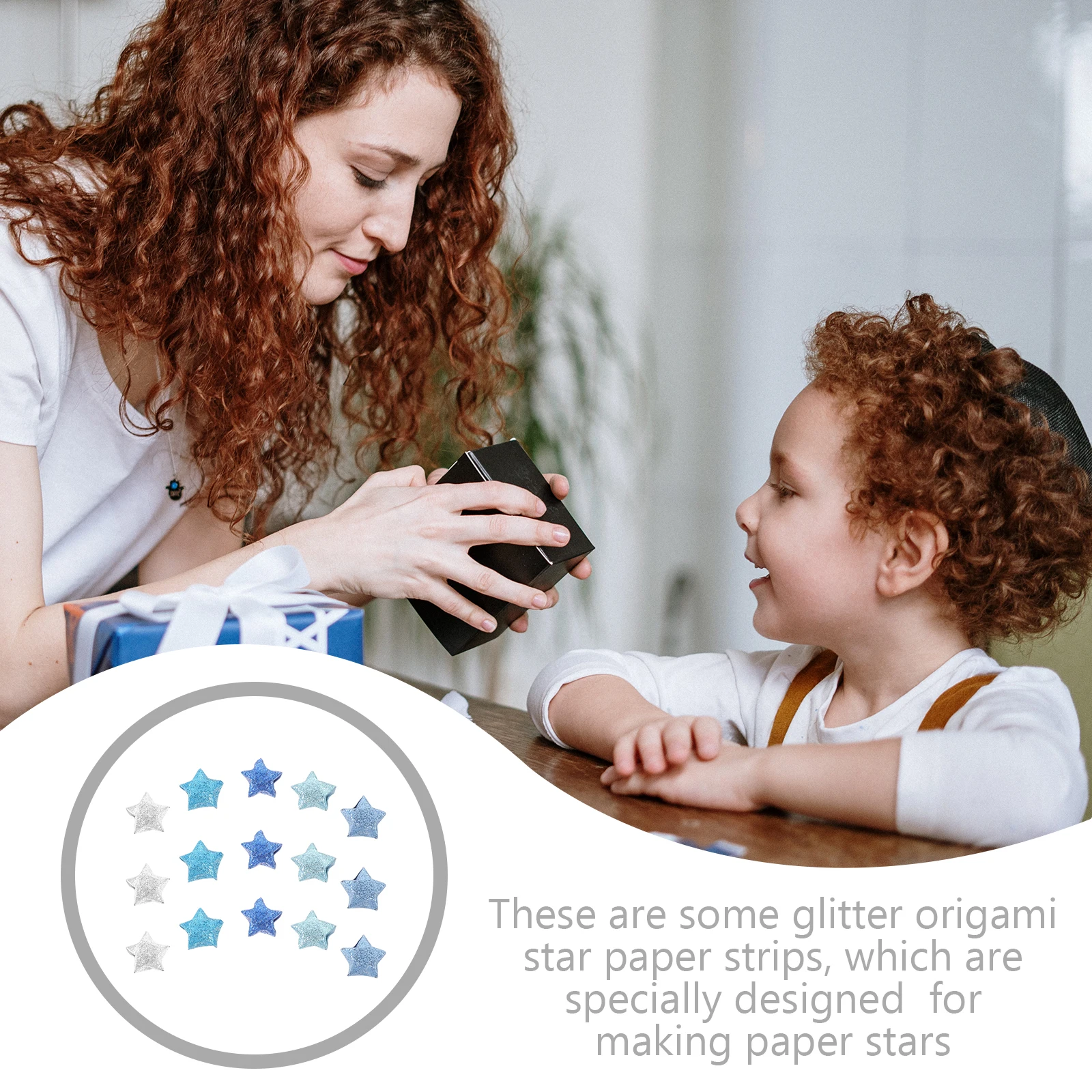 

200pcs Origami Paper Lucky Star Glitter Folding Crafts Making Diy Kids Handicrafts Decorative Scrapbooking Cards Family Fun