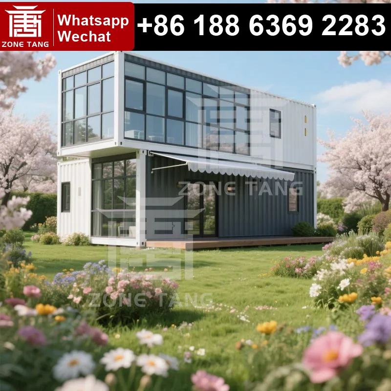 Modern Mobile Homes Flat Pack House Prefab Houses 2 Shipping Container Home Camp Dormitory Mobile Home Prefab Home Modular Homes