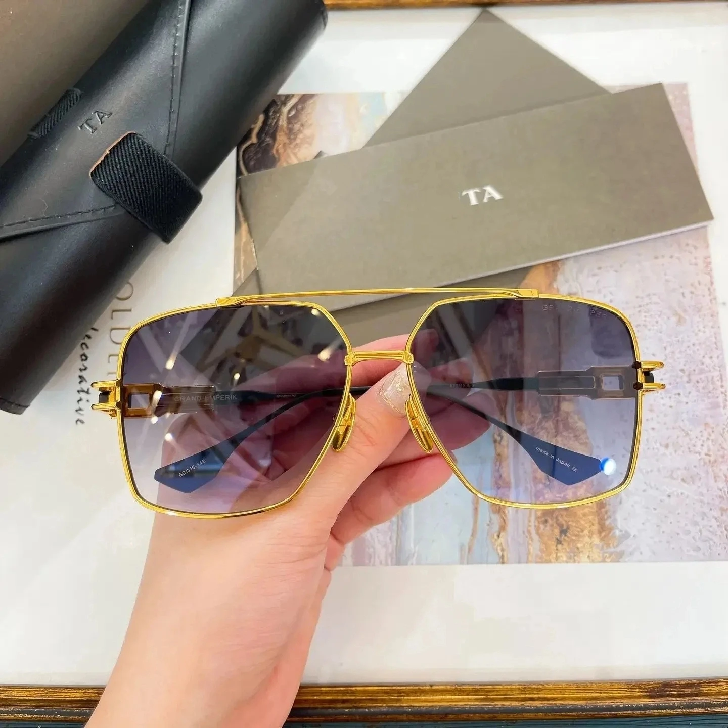 Original Factory For DIYTA DT DTS159 With Brand Box Classic Popular Luxury Design Casual Alloy Frame UV400 Men Women Sunglasses