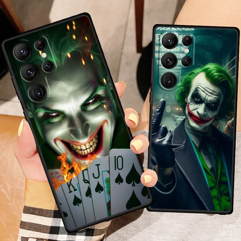 T-The J-Jokers Art Fashion For Samsung Galaxy S24 S23 S22 S21 S20 FE S10 S10E Plus Ultra Pro Lite 5G Black Soft Phone Case