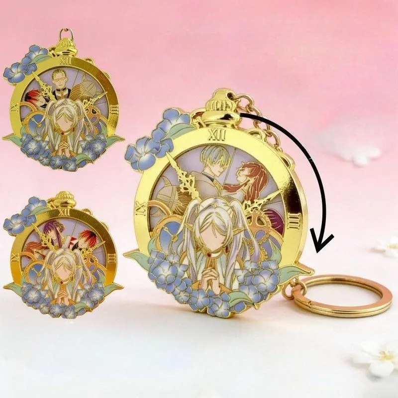 

Anime Frieren Keychain Anime Cosplay Peripherals Rotatable Metal Pendant Backpack Decor Keyring Collection Gifts for Fans