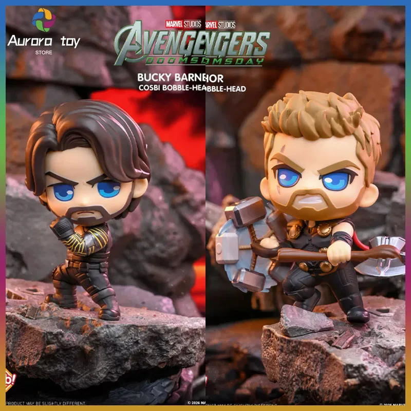 Original Hot Toys Avengers 5: Days Of Destruction Series Cosbi Mini Figure Blind Box Display Doll Toy Ornament Gift Favorite