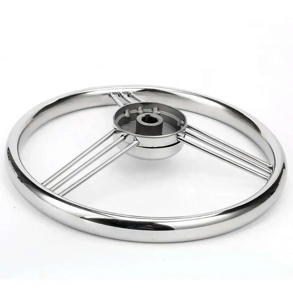 Boat Steering Wheel 316/304 Stainless Steel Steering Wheel High Quality Inflatable Boat Steering Wheel