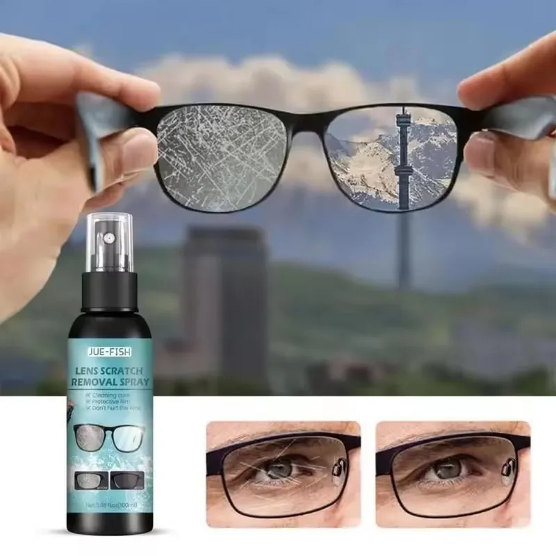 Glasses Lens Cleaner Eyeglass Scratch Removal Spray Lens Fingerprints Dust Oil Cleaner Household Anti Fog Glass Repair Liquid