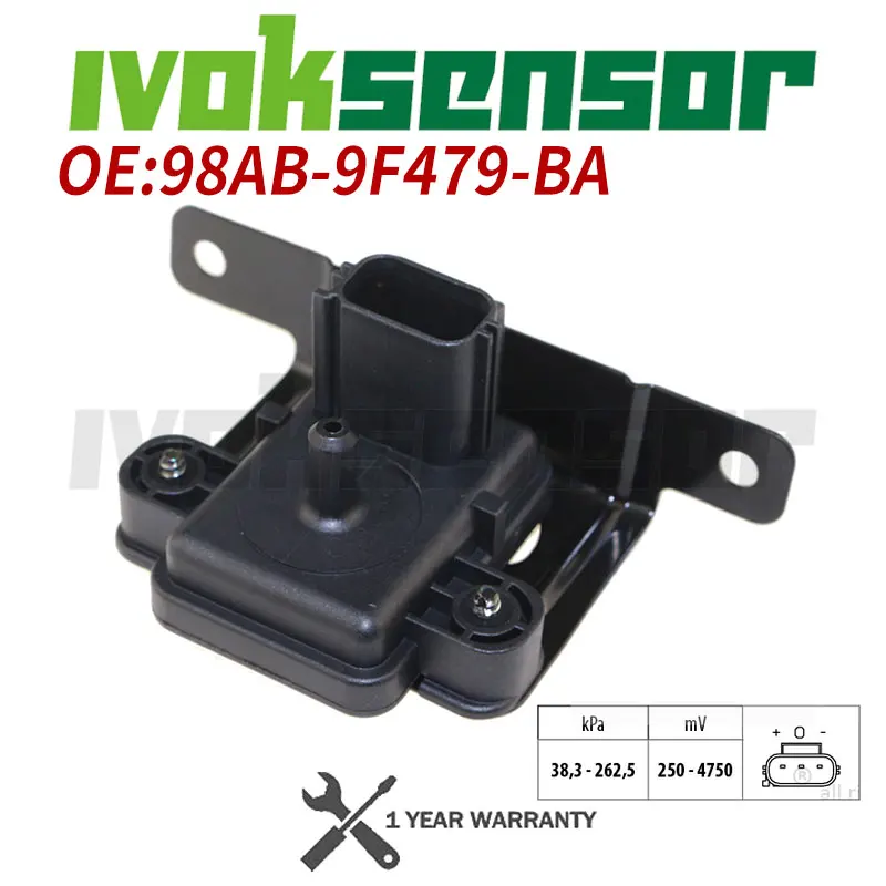 

98AB9F479BA 1127268 CX-1679 Manifold Absolute Boost Pressure MAP Sensor For FORD E-350 F-250 F-350 Fiesta Focus Excursion 7.3L