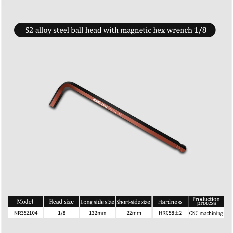 Inbussleutel Inbussleutel Lange Arm Bal End Inbussleutel Inch L Handvat Magnetische Inbussleutel 1pc