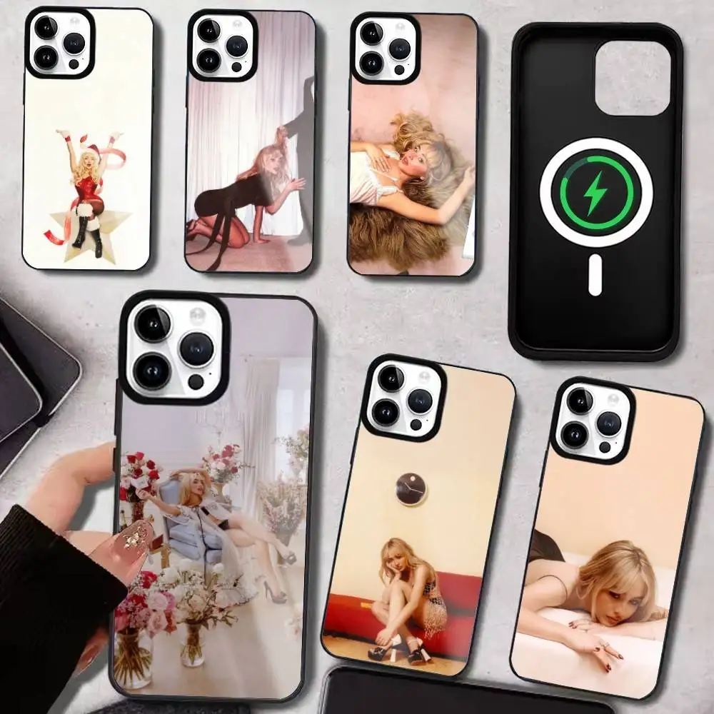 Singer Sabrina Carpenter Phone Case For iPhone17,16,15,14,13,12,11 Plus,Pro Max, New Magnetic Wireless Charging