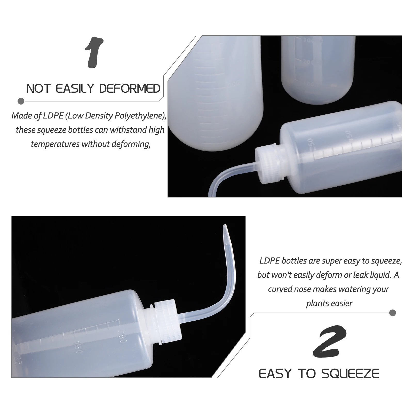 

6Pcs Squeeze Plastic Watering Bottles Portable Garden Water Cans Household Plant Care Accessories Flower Watering Can