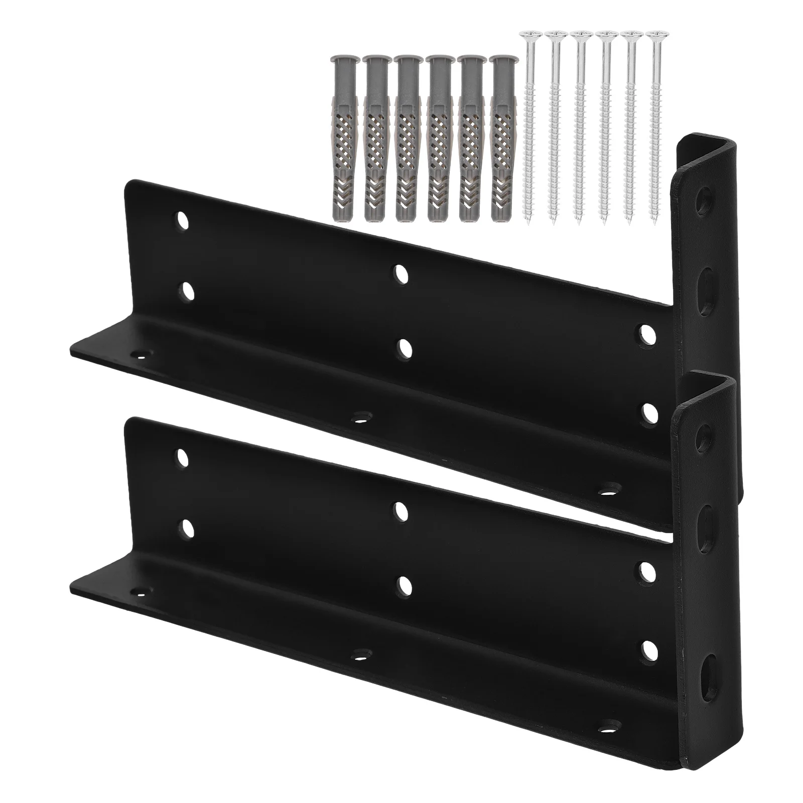 

2Pcs Heavy Duty Floating Brackets Iron Wall Mounted Floating Shelf Supports Invisible Installation Space Saving Heavy Duty Wall