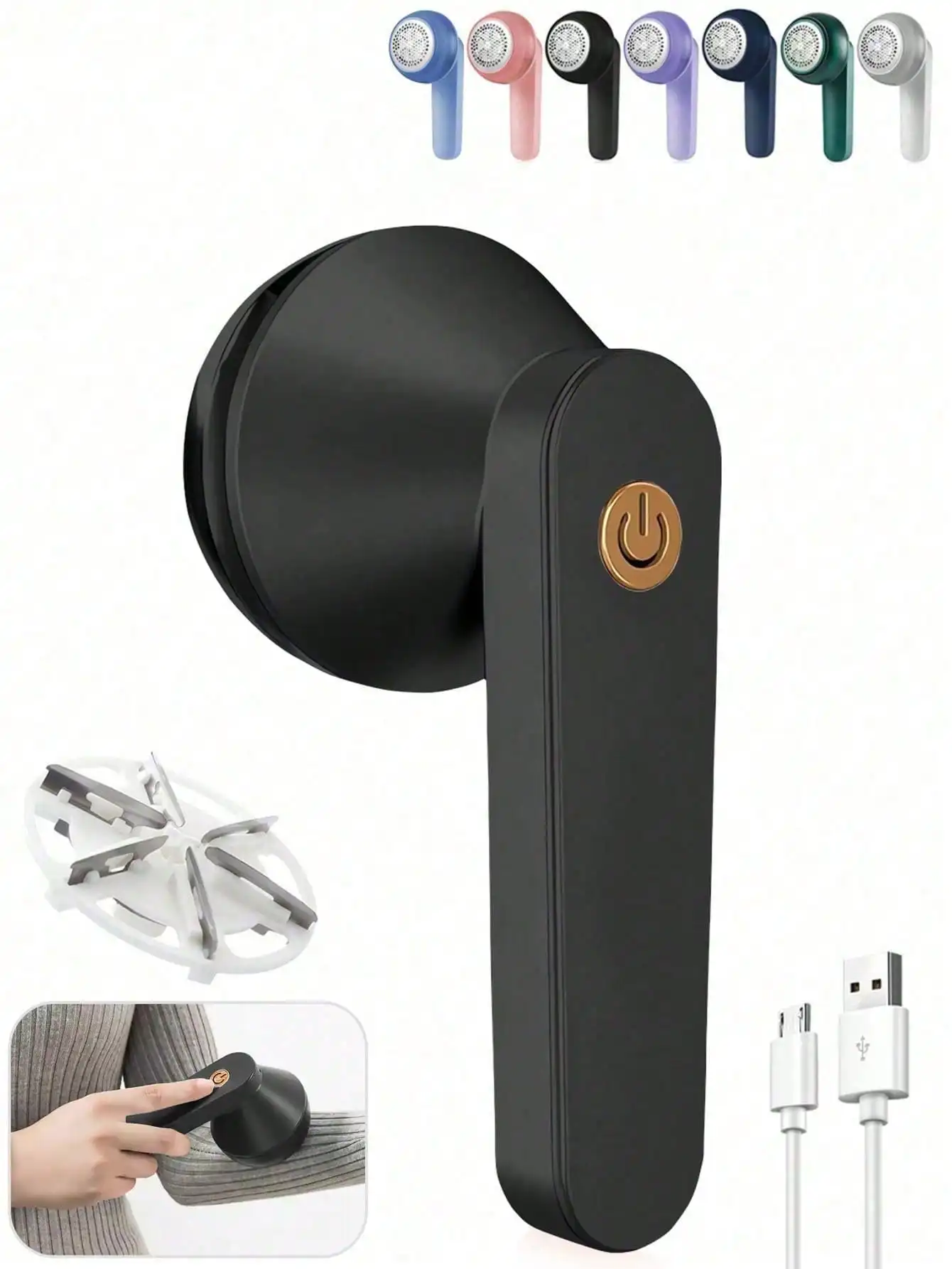 Rechargeable Portable Electric Hair Remover, Fabric Shaver, Quickly Removes Fluff and Balls From Furniture and Clothing