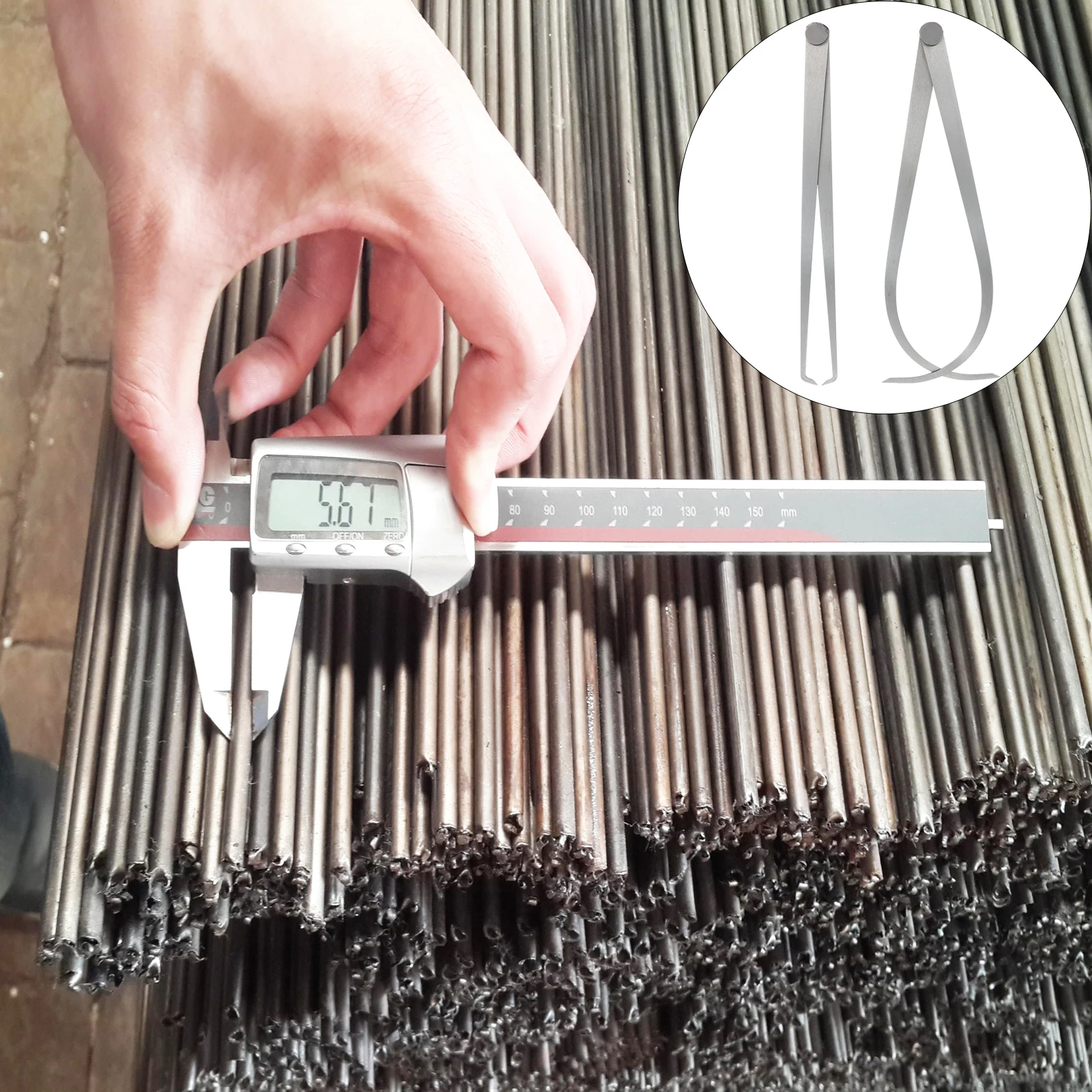 

2Pcs Outside Calipers Fine Polished Points for Measuring Internal External Dimensions in Carving Shaping Modeling