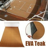 Faux Teak EVA Foam Boat Decking Sheet Mat Anti-Slip EVA Floor Mat 240x90cm Self-Adhesive for Boat RV Gym