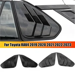 For Toyota RAV4 2019 2020 2021 2022 2023 Car Rear Window Louver Shutter Cover Side Vent Trim Sticker Scoop Exterior Accessories