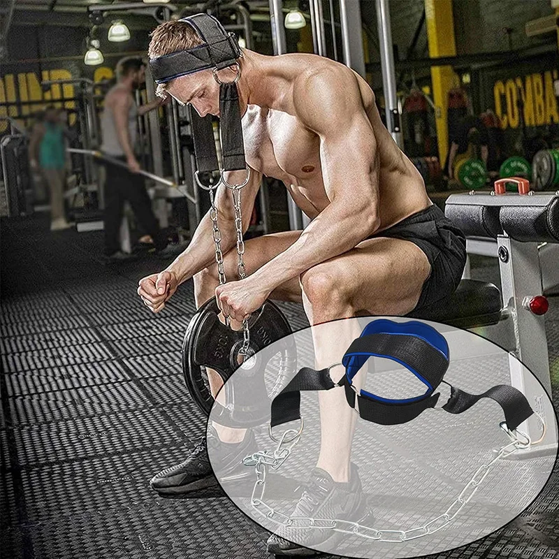 Neck Training Head Harness Weight Bearing Cap Adjustable Neck Builder Belt For Muscle Strengthener Fitness Powerlifting Workout image 6