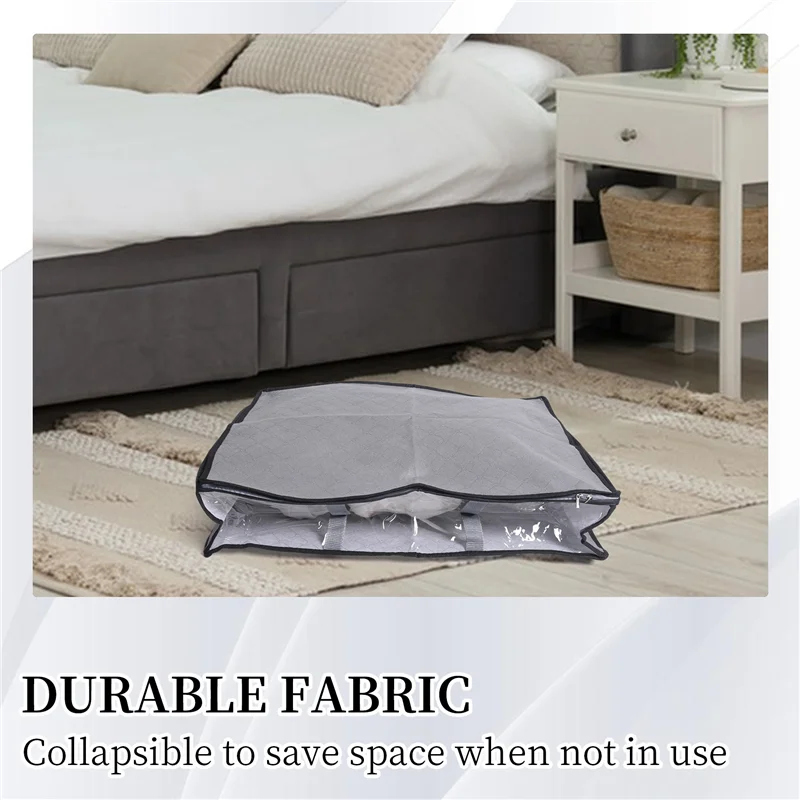 MAKE-3 Pack ถังเก็บเสื้อผ้า,ผ้าห่มพับได้กระเป๋า,ภายใต้เตียงคอนเทนเนอร์สําหรับจัดระเบียบ,เสื้อผ้า