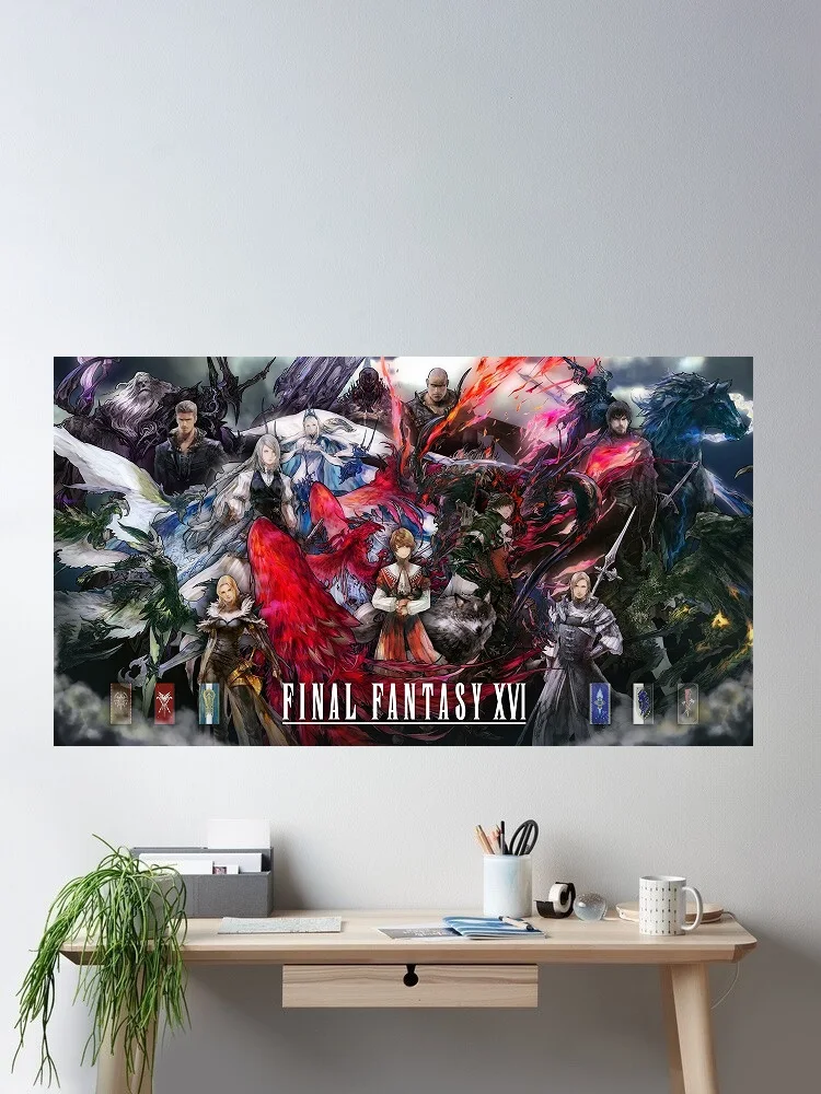

Final Fantasy XVI Game, Art Print Silk Poster Home Wall Decor