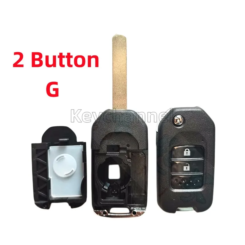 keychannel 5pcs/lot 2/3 Buttons Car Flip Key Case 47A 47G Remote Shell Replacement Fob Case for Honda JADE ACCORD CRV CIVIC WRV