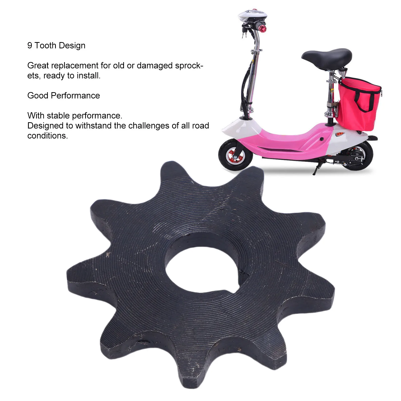 

5 шт., звездочка цепного двигателя, 9 зубьев, стальной электрический двигатель скутера, замена звездочки двигателя, хорошая производительность для цепи 420