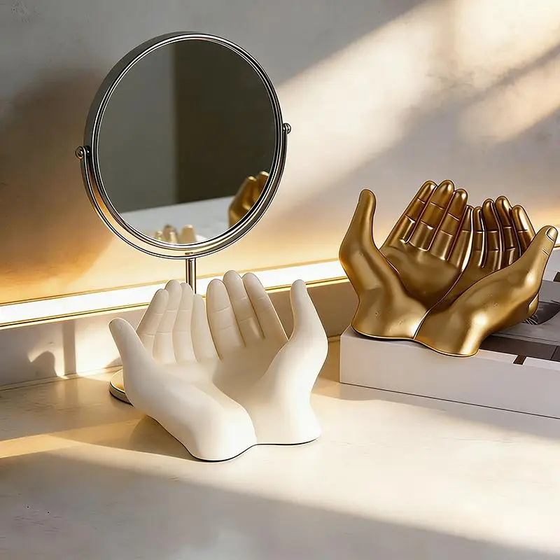 

Cream-colored Hand-held Jewelry Ornament, A High-end Storage And Decorative Item For Home, Bedroom, Dressing Table, Or Desktop