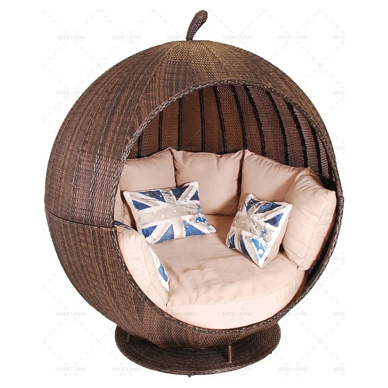 Outdoor Furniture round Sofa Family Holiday Villa Pavilion Tent Rattan Sofa Set