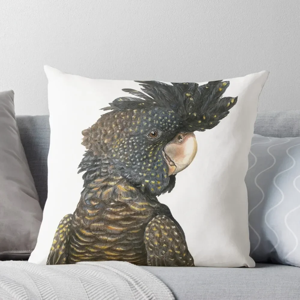 Black Cockatoo - by Nadya Neklioudova Throw Pillow christmas cushions covers Sofas Covers Cushions For Decorative Sofa Pillow