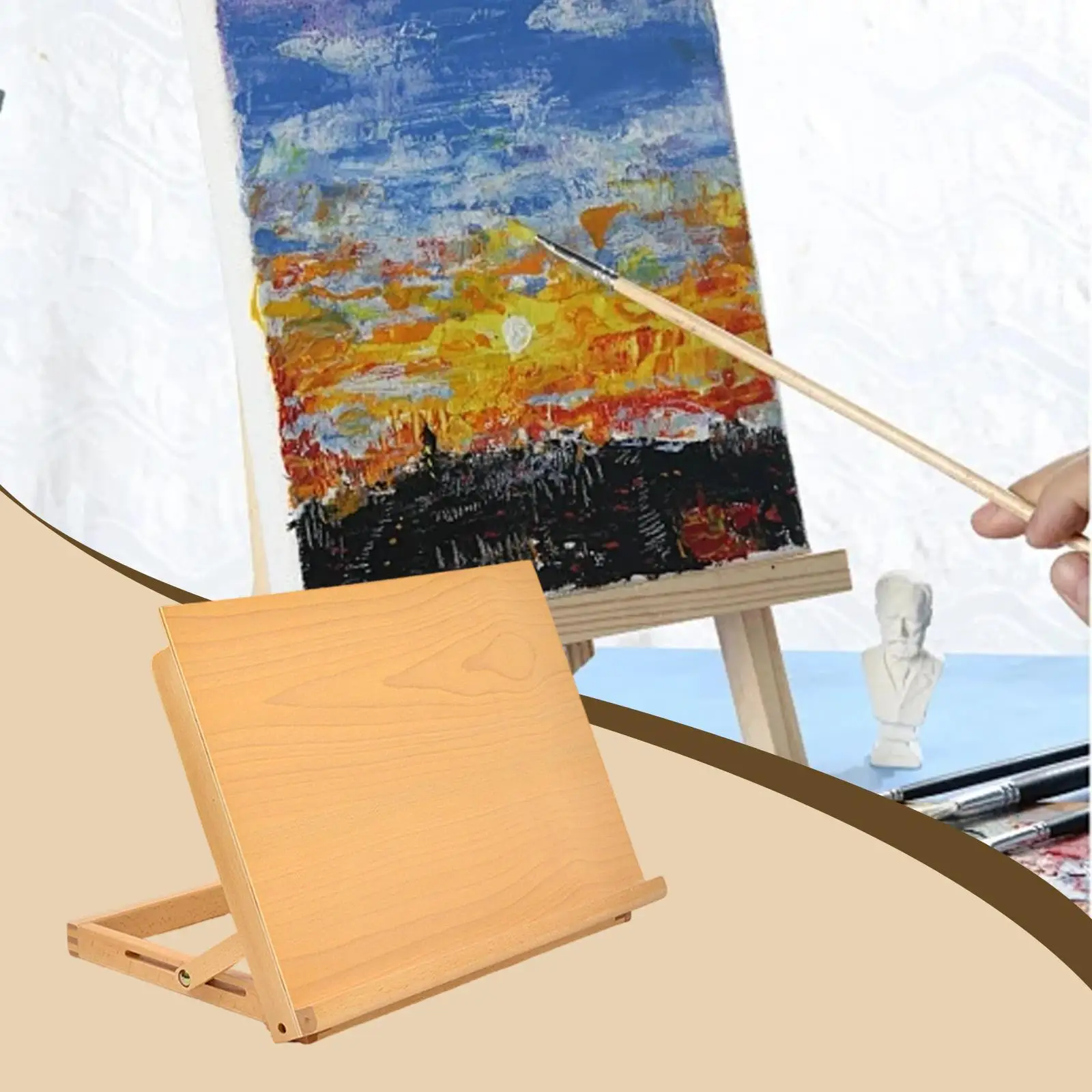 

Настольный мольберт для рисования, принадлежности, регулируемый портативный мольберт для рисования, доска для рисования, подставка для чтения для художников и взрослых
