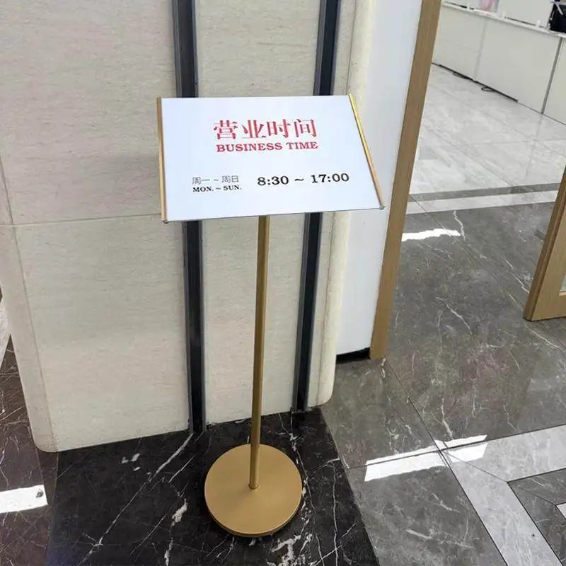 Acrylic indicator vertical guide sign Floor water sign A3 Guide display stand A4 Billboard