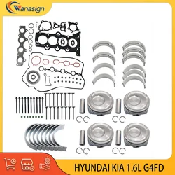 Engine Overhaul Rebuild Kit For Hyundai Tucson Accent Elantra Kia Sportage Rio Soul 1.6L GAS DOHC 1.6 L G4FD 2010-2024