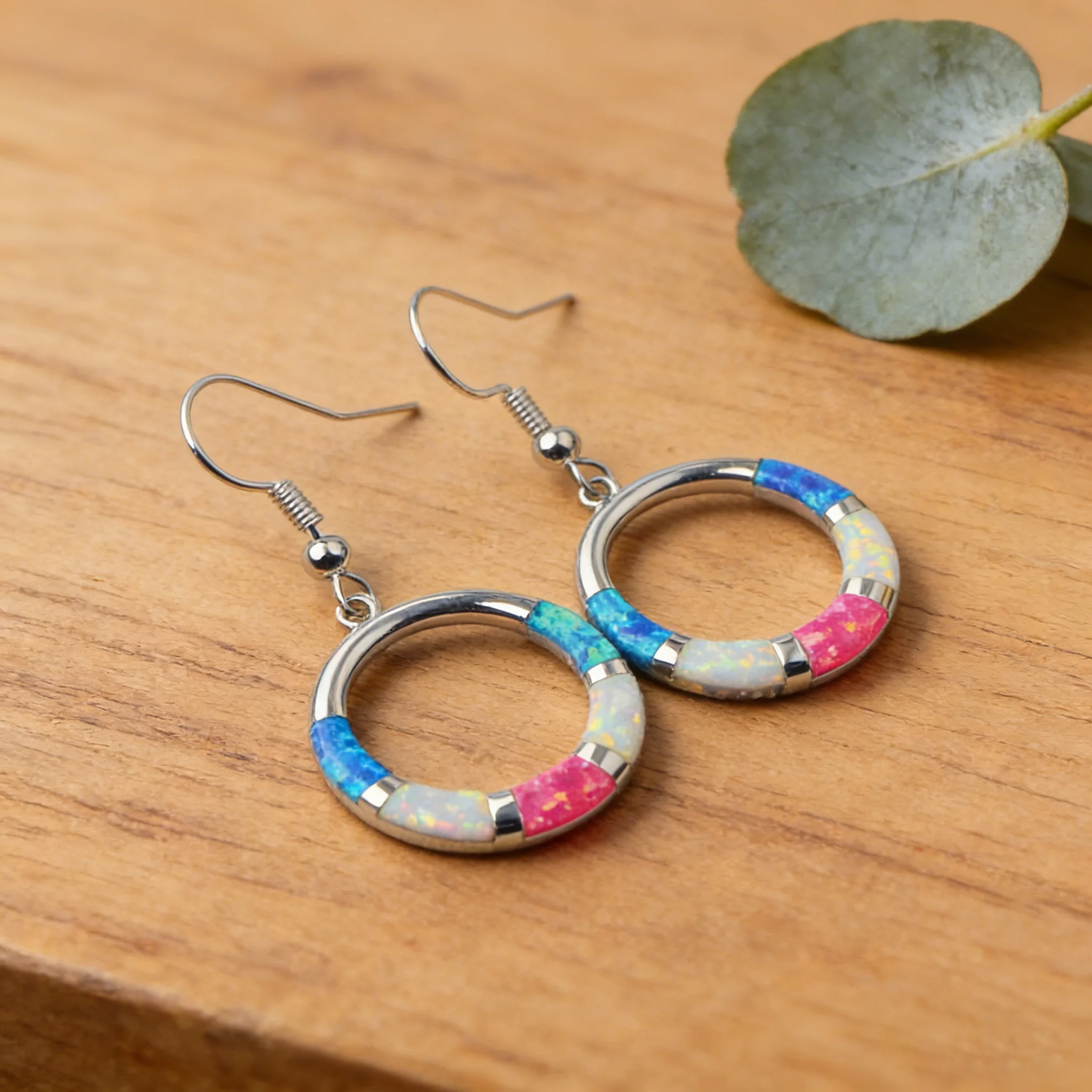Kolczyki koła z opalem wieloko – Opal Earrings Dangle recenzja i cena