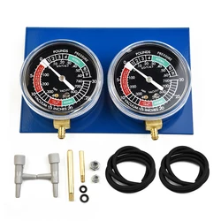 1Set carburatore moto Vacuum Gauge bilanciatore strumento sincronizzatore con Kit tubo flessibile plastica metallica per 2 macchine cilindriche 15x10cm