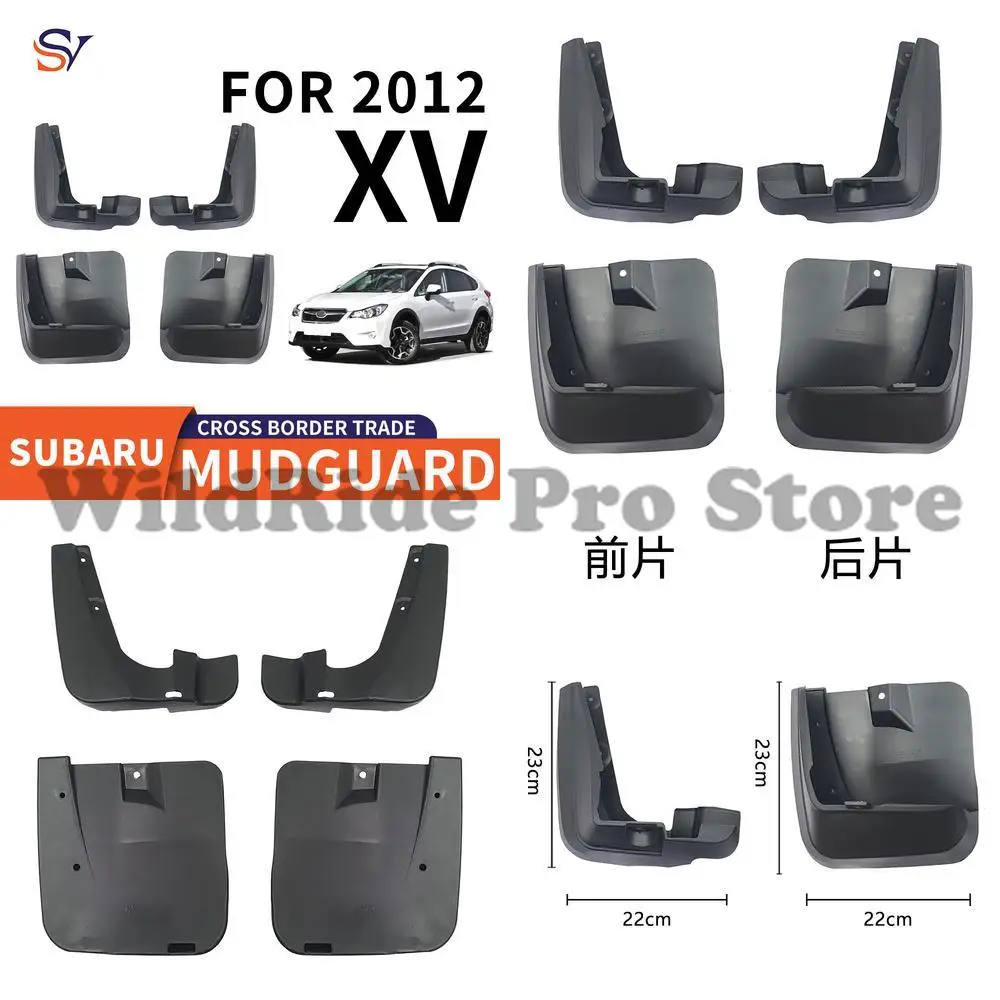 

Front and Rear Mud Flaps for 2012 Subaru XV Tires Made of Soft PP Plastic Easy Installation Protection