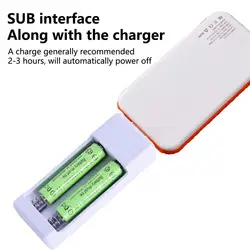 5V-1A Battery Charger Adapter for AA/AAA 2 Slots USB Port Battery Charger Fast Charging