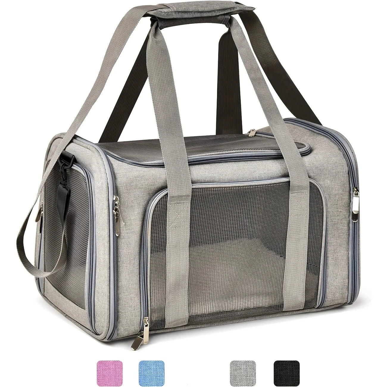 Best Price Airline Approved Soft Pet Carrier Custom Color Logo Foldable Portable Travel Bag Solid Polyester Backpack Zipper for