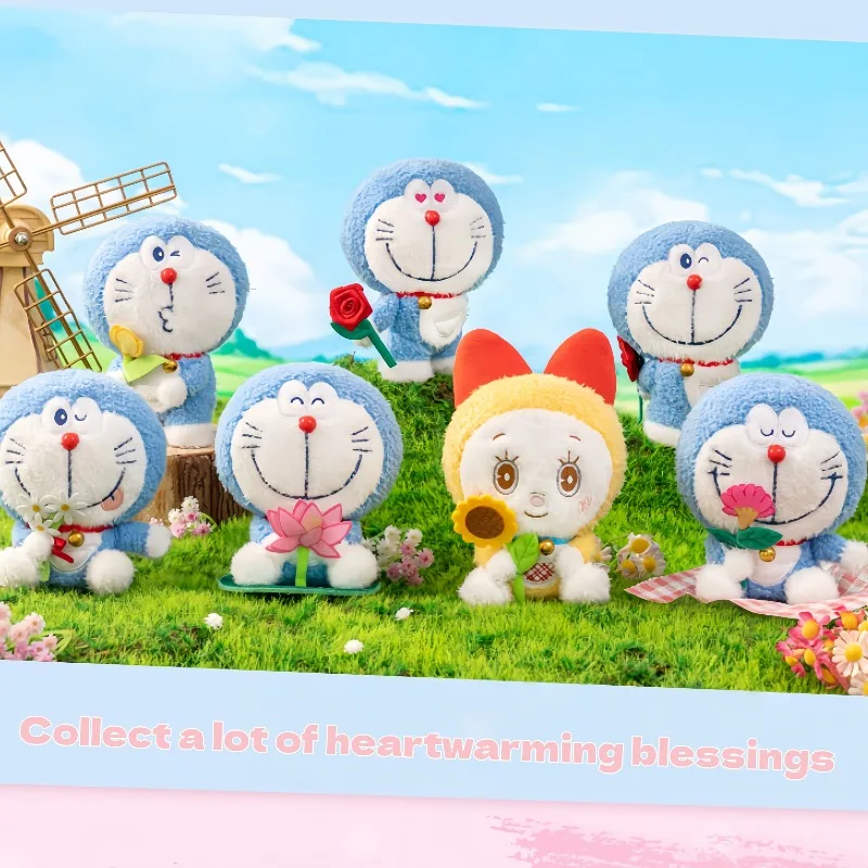 

Мультяшная плюшевая кукла Дораэмон, креативные цветы, благословение, плюшевые куклы, игрушки, украшения для дома, украшения для мальчиков и девочек, праздничные подарки