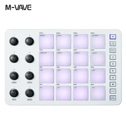 M-VAVE SMC-PAD LaunchPad  USB-C and Portable Design Wireless MIDI Controller Suitable for Beginners