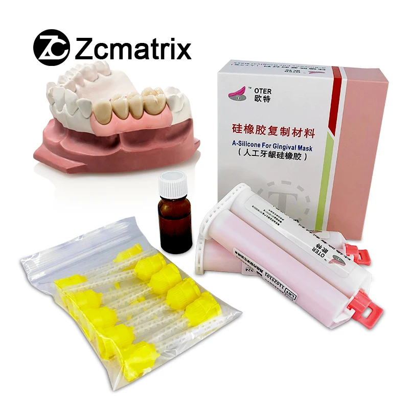 Material de silicona elástica A-Silicone para máscara gingival de laboratorio dental